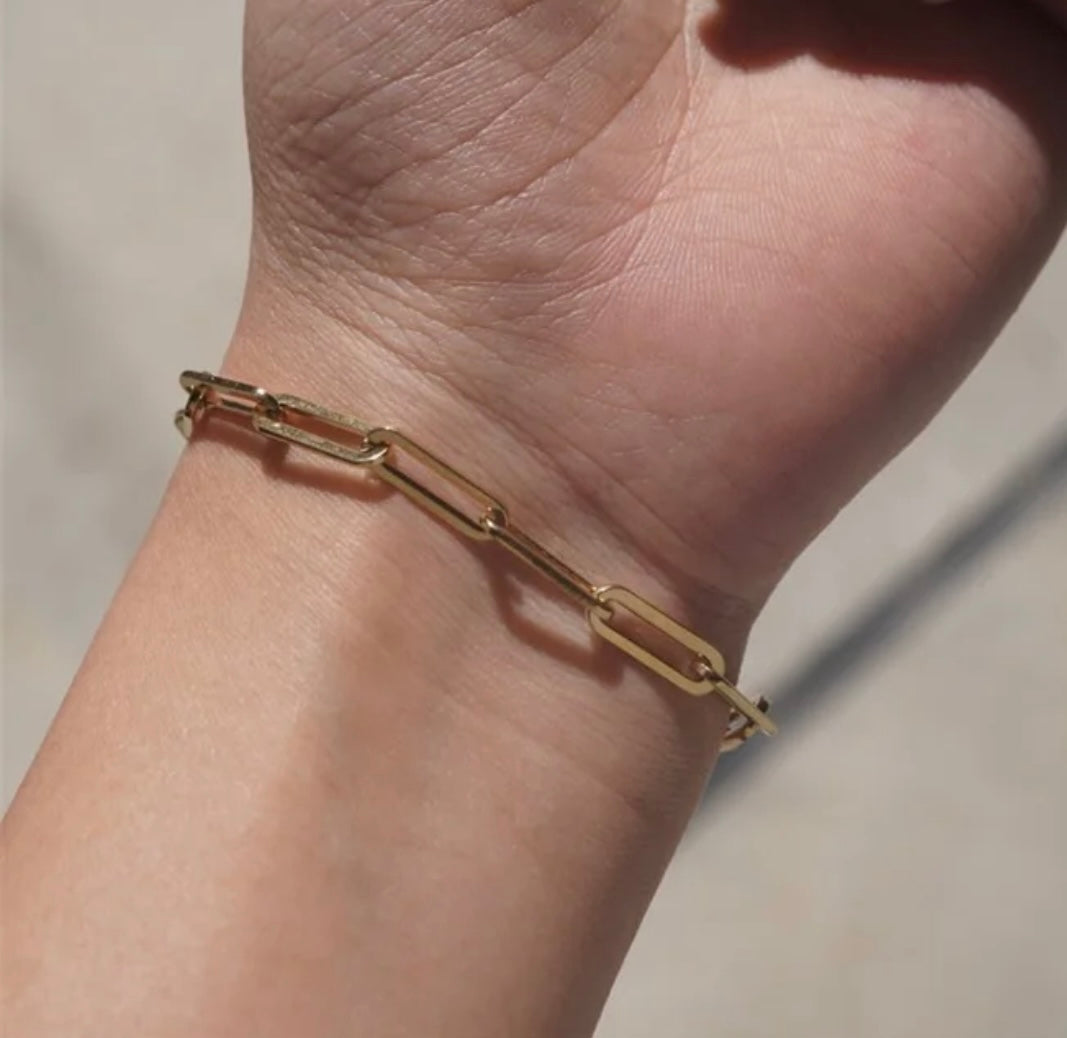 PAPERCLIP BRACELET GULD