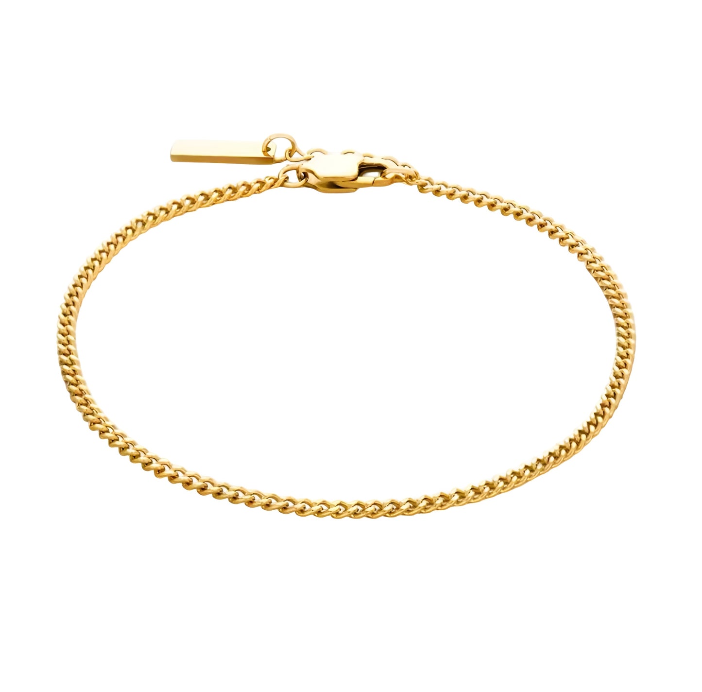 SLIM CUBAN BRACELET GULD