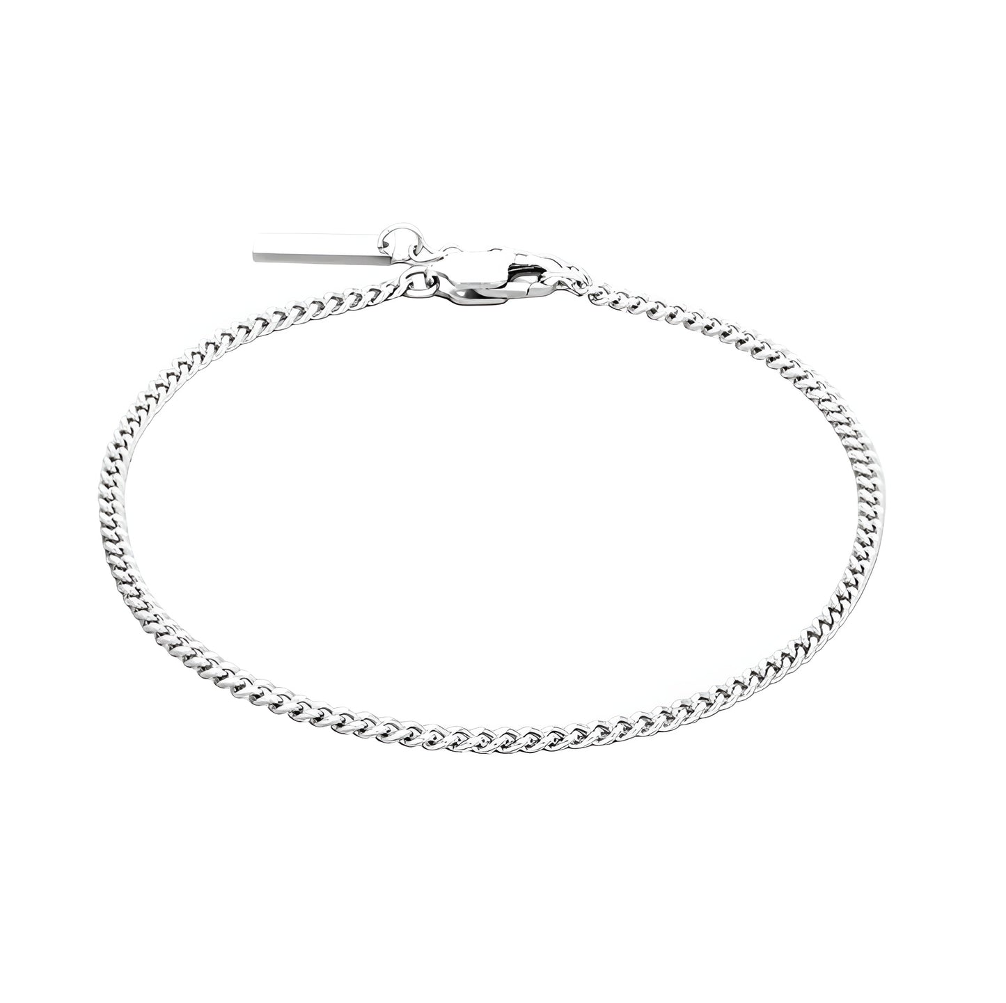 SLIM CUBAN BRACELET SILVER