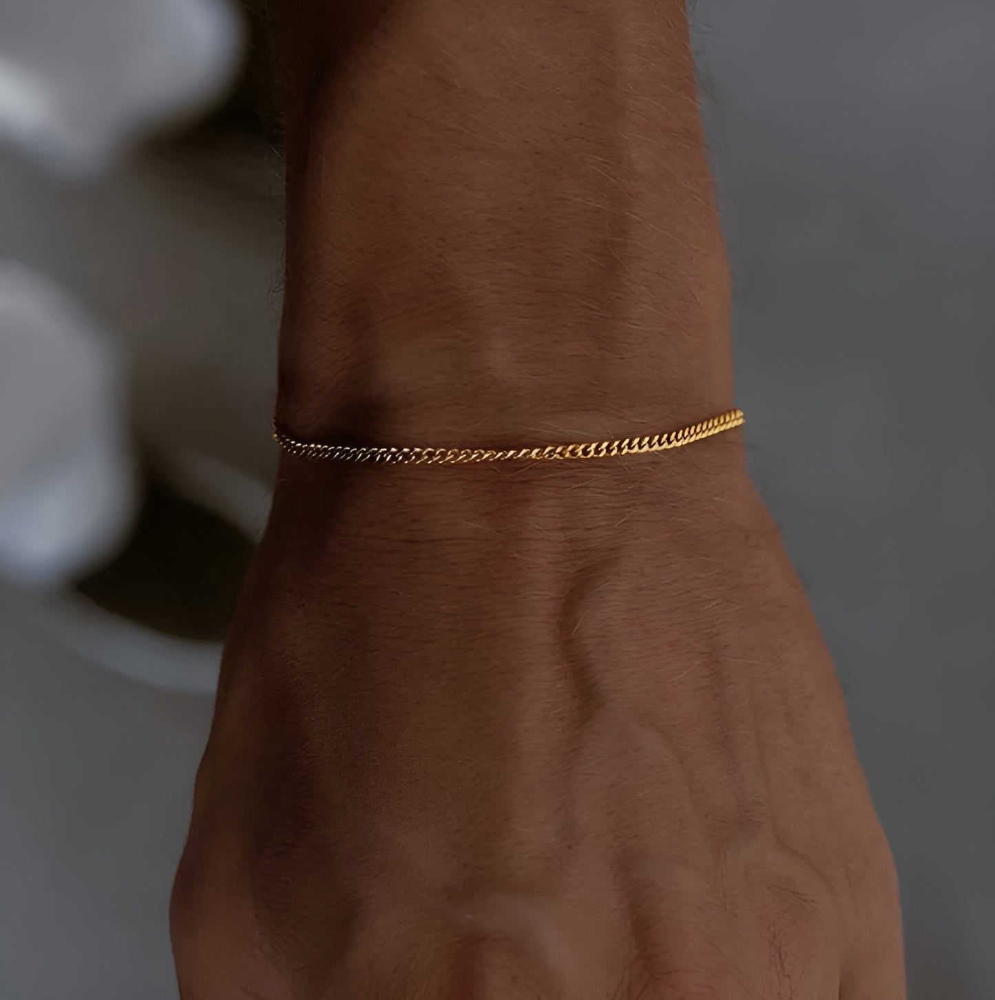 SLIM CUBAN BRACELET GOLD