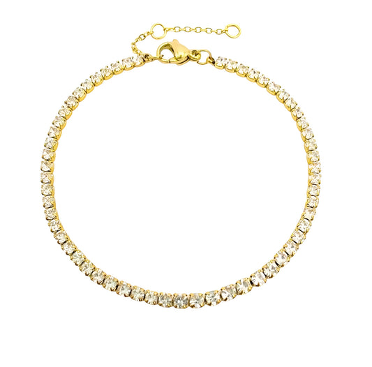 SLIM TENNIS BRACELET GULD