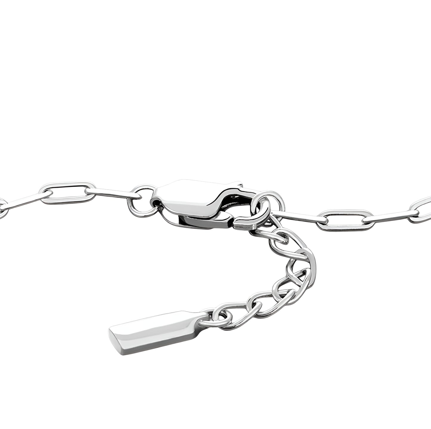 SLIM PAPERCLIP BRACELET SILVER