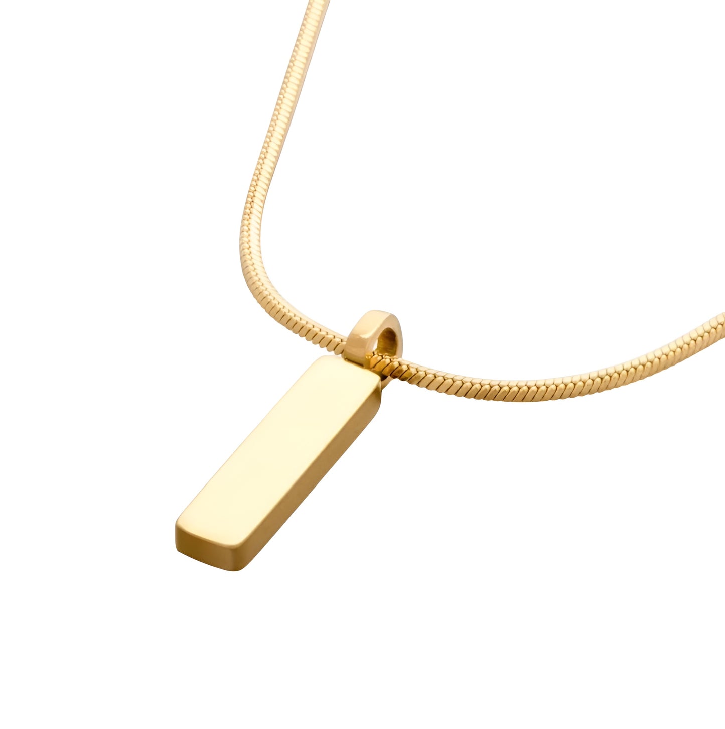 SQUARE PENDANT NECKLACE GOLD