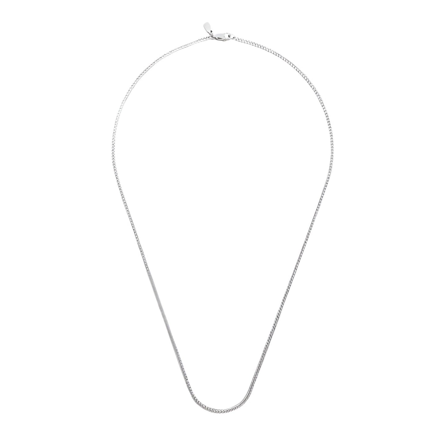 PAPERCLIP NECKLACE SILVER